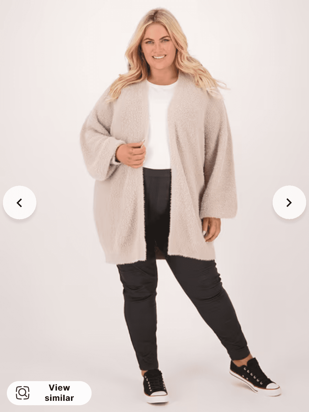 Screenshot 2024 03 25 at 10 52 25 Neutral Womens Fluffy Long Line Cardigan Best&Less™ Online